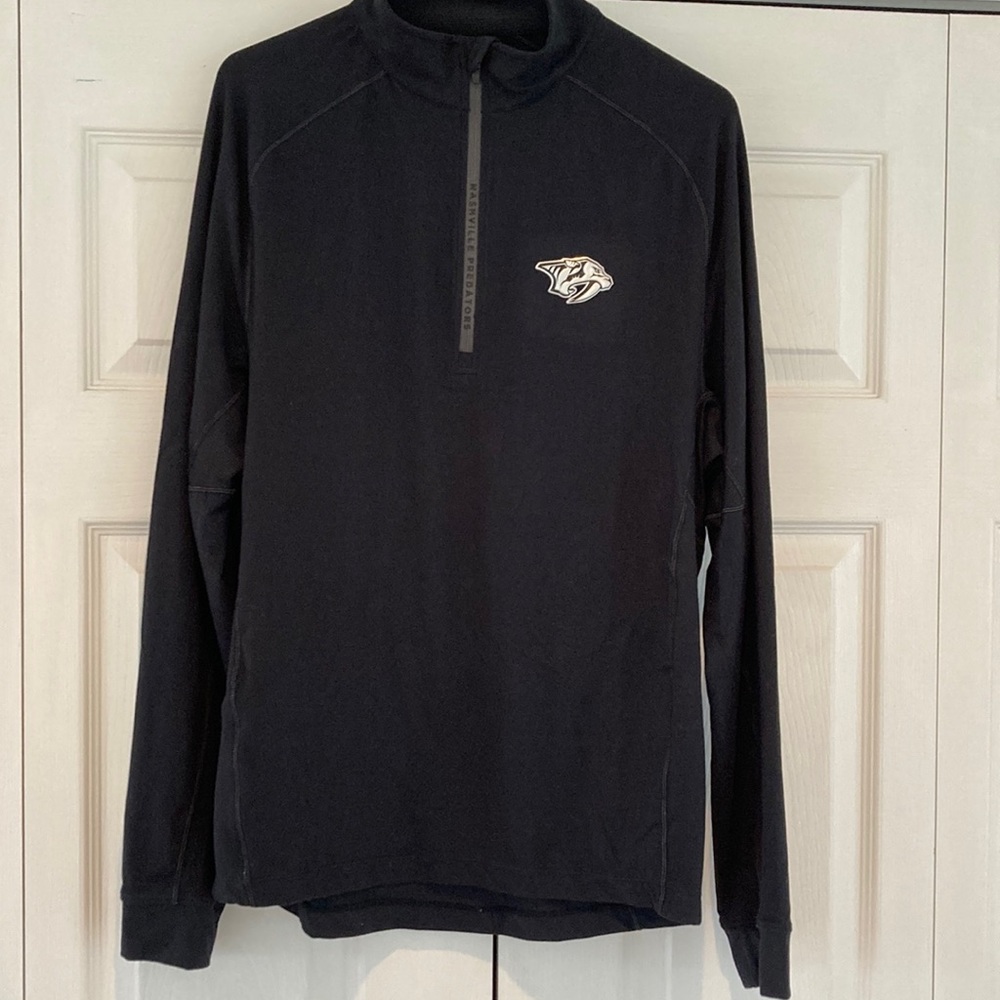 Levelwear Black Quarter-Zip Pullover with Nashville Predators Logo Men’s Small